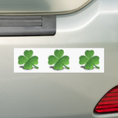 3D 4 Leaf Clover Bumpersticker (Op auto)