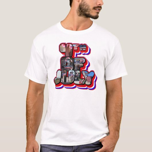 3D 4e juli Big Letter T-Shirt (Voorkant)