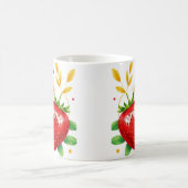 3D aardbei mok wrap, 3D mok wrap ontwerp (Center)