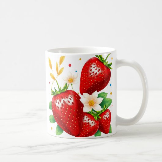 3D aardbei mok wrap, 3D mok wrap ontwerp (Rechts)