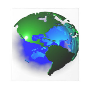 3d aarde notitieblok