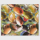 3D Abalone Kleurrijke Seashell Cadeaupapier (Vlak)