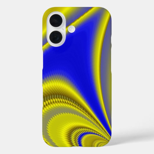 3D Abstract in Gold Yellow Blue Case-Mate iPhone Case (Achterkant)