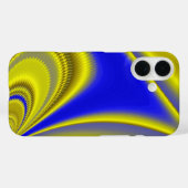 3D Abstract in Gold Yellow Blue Case-Mate iPhone Case (Achterkant (horizontaal))
