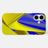 3D Abstract in Gold Yellow Blue Case-Mate iPhone Case (Achterkant (horizontaal))