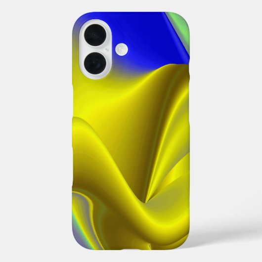 3D Abstract in Gold Yellow Blue Case-Mate iPhone Case (Achterkant)