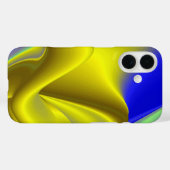 3D Abstract in Gold Yellow Blue Case-Mate iPhone Case (Achterkant (horizontaal))