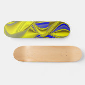 3D Abstract in Gold Yellow Blue Persoonlijk Skateboard (Horizontaal)