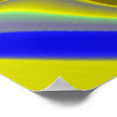3D Abstract in Gold Yellow Blue Poster (Hoek)