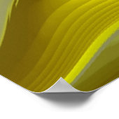 3D Abstract in Gold Yellow Blue Poster (Hoek)