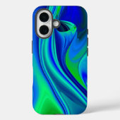 3D Abstract in groen blauw paars Case-Mate iPhone Case (Achterkant)
