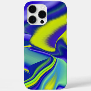 3D Abstract in groen blauw paars iPhone 16 Pro Max Hoesje