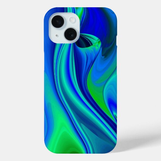 3D Abstract in groen blauw paars Case-Mate iPhone Case (Achterkant)