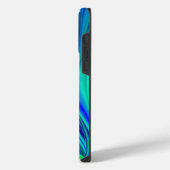 3D Abstract in groen blauw paars iPhone Hoesje (Linkerkant)