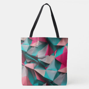 3D Abstract Kerststof Ontwerp in Blauwgroen, Hot P Tote Bag