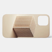 3D Abstracte Bollen Kubus - Minimalistische Beige  Case-Mate iPhone Case (Achterkant (horizontaal))