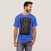 3D Abstracte Calligrafie met Kostbare Edelstenen T-shirt (Voorkant volledig)