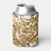 3D abstracte kristalgouden textuur. Blikjeskoeler (Blikje Voorkant)