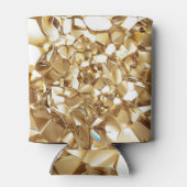 3D abstracte kristalgouden textuur. Blikjeskoeler (Achterkant)