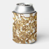 3D abstracte kristalgouden textuur. Blikjeskoeler (Blikje Achterkant)