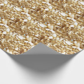 3D abstracte kristalgouden textuur. Cadeaupapier (Hoek)