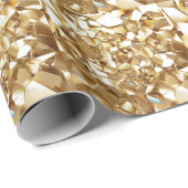 3D abstracte kristalgouden textuur. Cadeaupapier (Rol Hoek)
