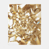 3D abstracte kristalgouden textuur. Fleece Deken (Voorkant)