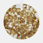 3D abstracte kristalgouden textuur. Glas Ornament (Achterkant)