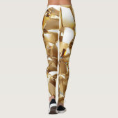3D abstracte kristalgouden textuur. Leggings (Achterkant)