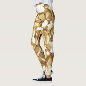 3D abstracte kristalgouden textuur. Leggings (Links)