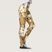 3D abstracte kristalgouden textuur. Leggings (Rechts)