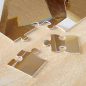 3D abstracte kristalgouden textuur. Legpuzzel (Zijkant)