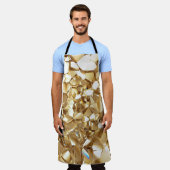 3D abstracte kristalgouden textuur. Schort (Gedragen)