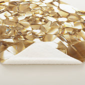 3D abstracte kristalgouden textuur. Sherpa Deken (3/4)