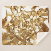 3D abstracte kristalgouden textuur. Sherpa Deken (Voorkant (horizontaal))