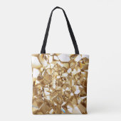 3D abstracte kristalgouden textuur. Tote Bag (Achterkant)
