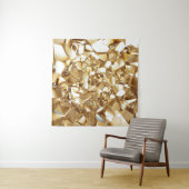 3D abstracte kristalgouden textuur. Wandkleed (In situ)