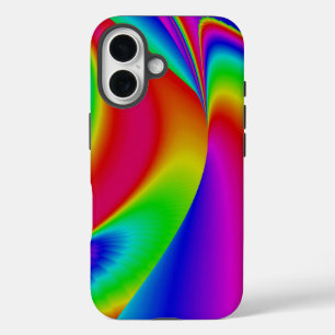 3D Abstracte regenboogkunst iPhone 16 Hoesje