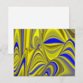 3D Abstracte Regenboogkunst in Goud Geel Blauw (Voorkant / Achterkant)