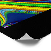 3D Abstracte regenboogkunst Poster (Hoek)