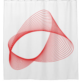 3D abstracte rode vorm Douchegordijn