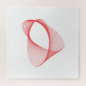 3D abstracte rode vorm Legpuzzel (Horizontaal)