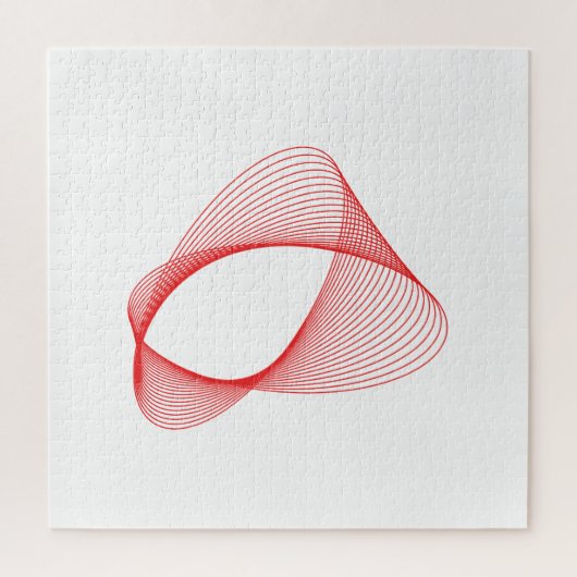 3D abstracte rode vorm Legpuzzel (Verticaal)