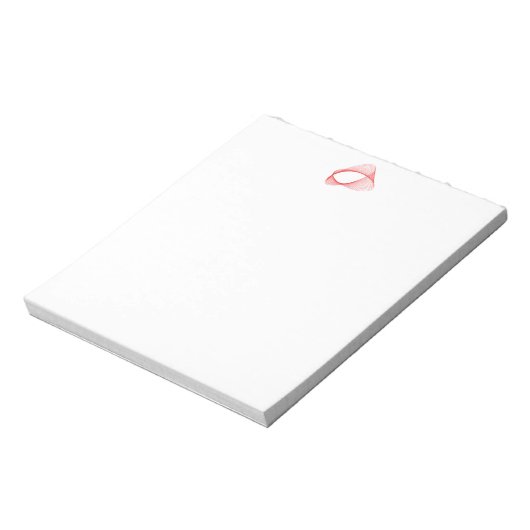 3D abstracte rode vorm Notitieblok (Linkerzijde)