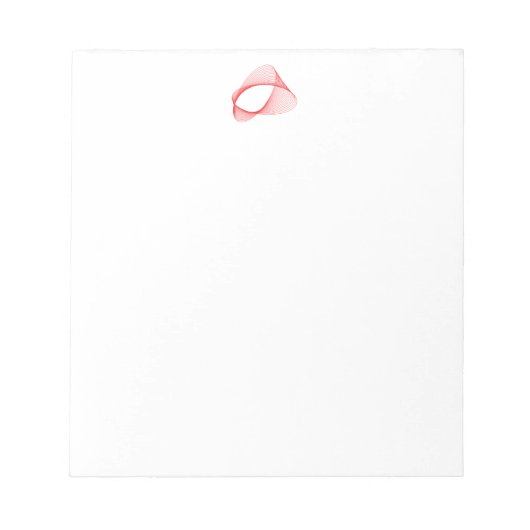 3D abstracte rode vorm Notitieblok (Voorkant)