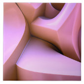 3D abstracte roze tegel Tegeltje (Voorkant)