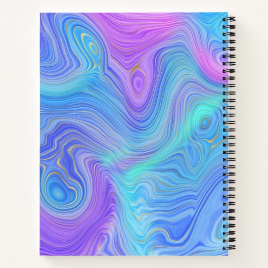 3D Abstracte verfpenseel Notitieboek (Achterkant)