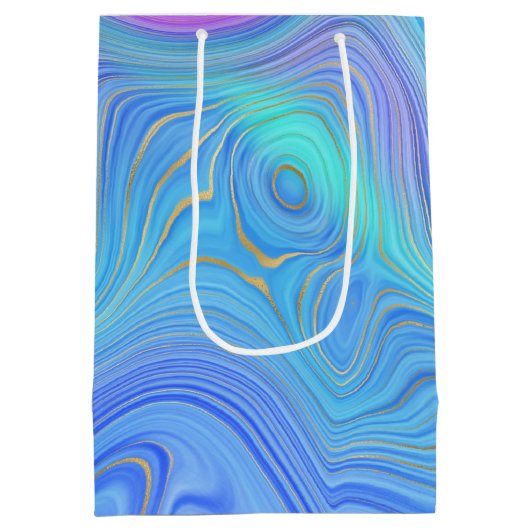 3D Abstracte vogelverfpenseel Medium Cadeauzakje (Achterkant)