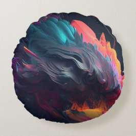 3D-Afbeelding Aangepast ontwerp Rond Kussen