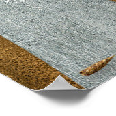 3d afbeelding, grijs en goudcontouren van bomen, poster (Hoek)